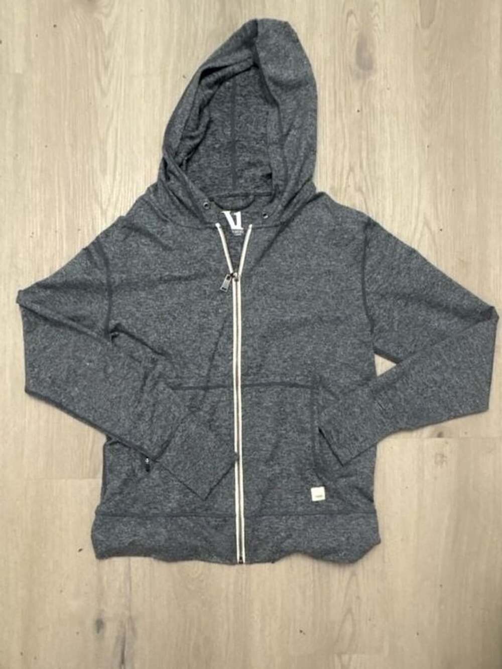Vuori Heather Halo 2.0 Gray Full Zip Performance Sweatshirt Women's XS